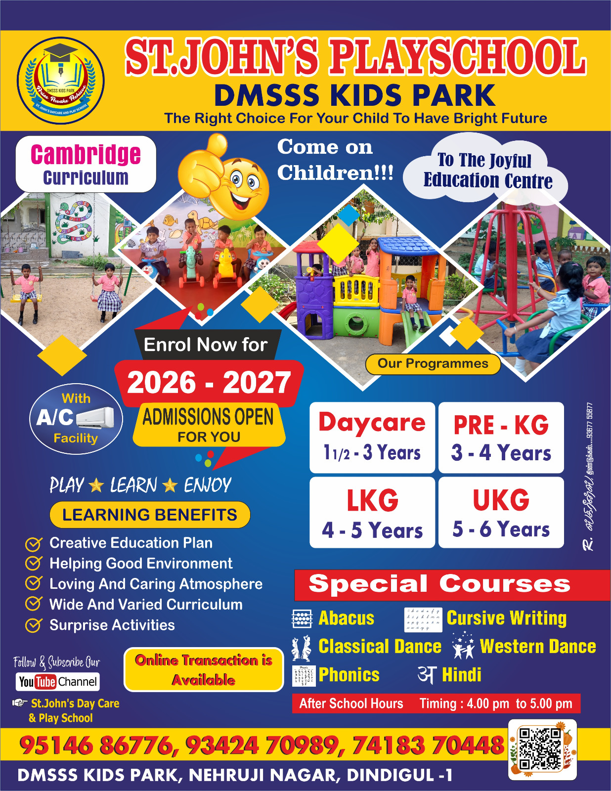 St. John's Playschool campus and facilities